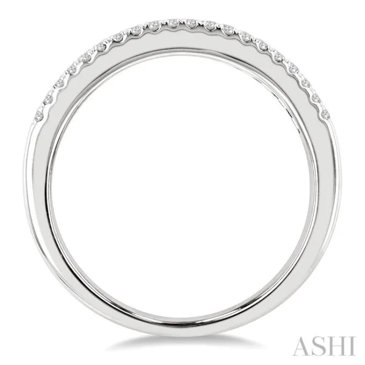 1/2 ctw Channel Round Cut Diamond Wedding Band in 14K White Gold