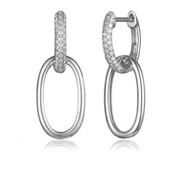 14k Gold 0.18Ct Diamond Dangle Earring with 74 Diamonds, available in White, Rose Yellow and Two Tone Gold
