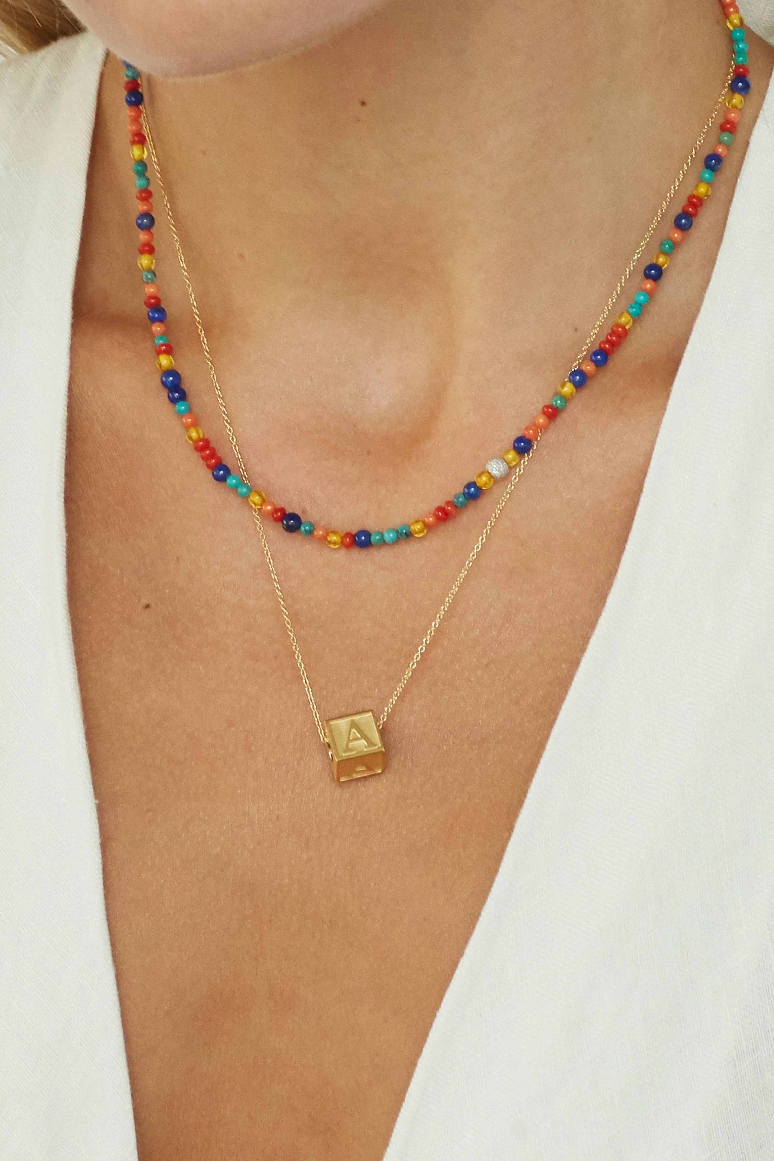 14K Multi-Bead Necklace