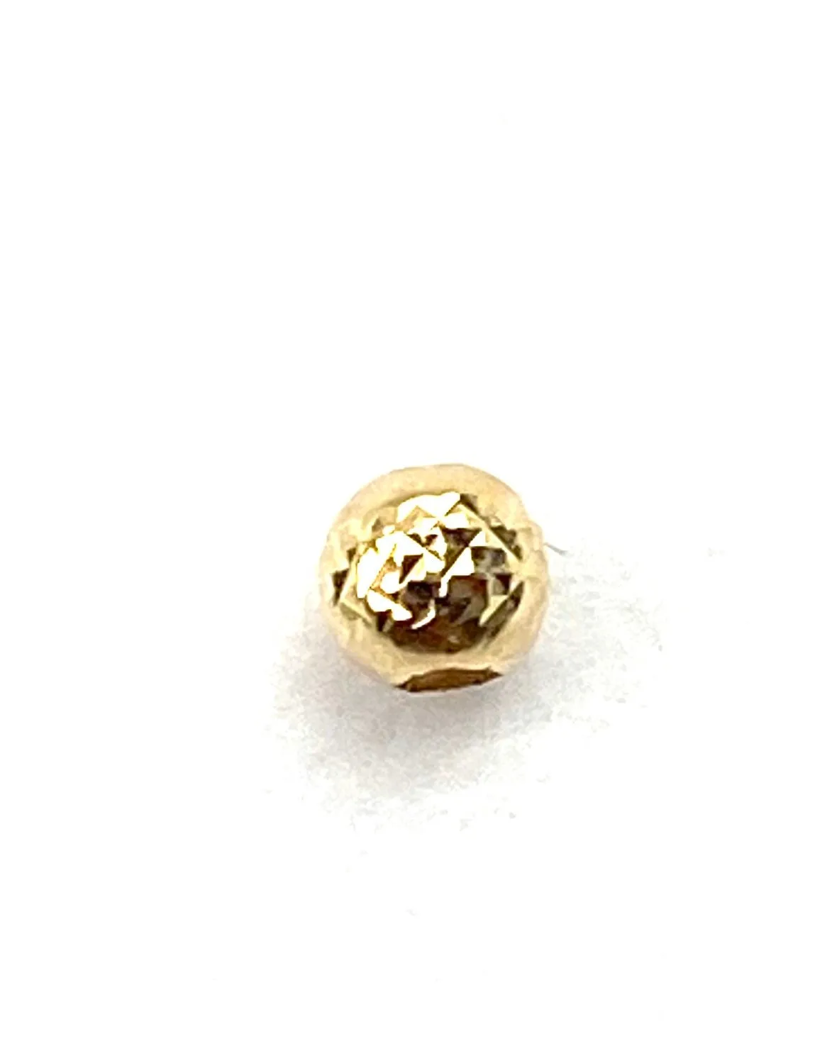 14K solid yellow gold texture bead, SKU# 1004940SMP