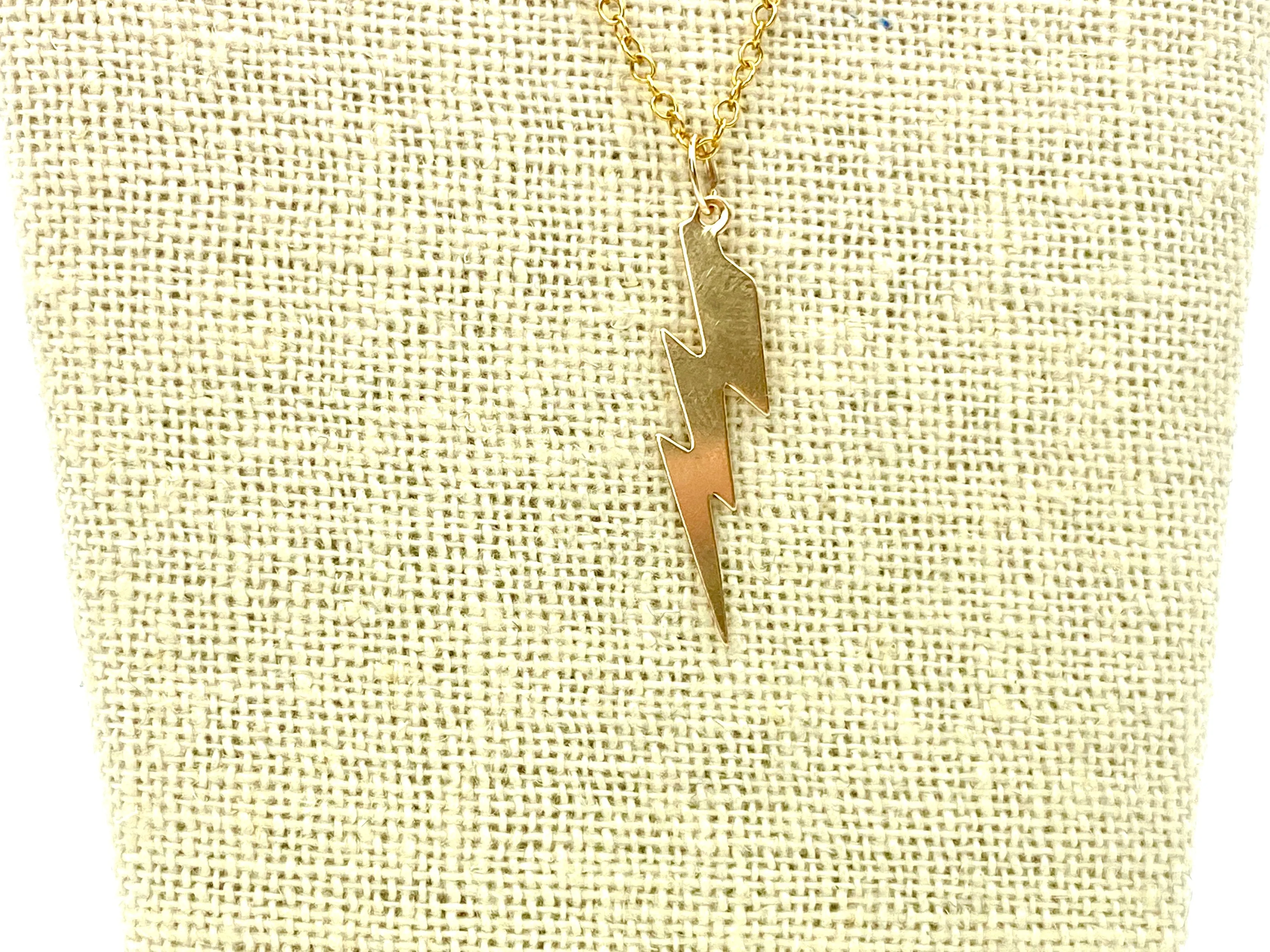 14KGF Lightning Pendant , Sku#379-C