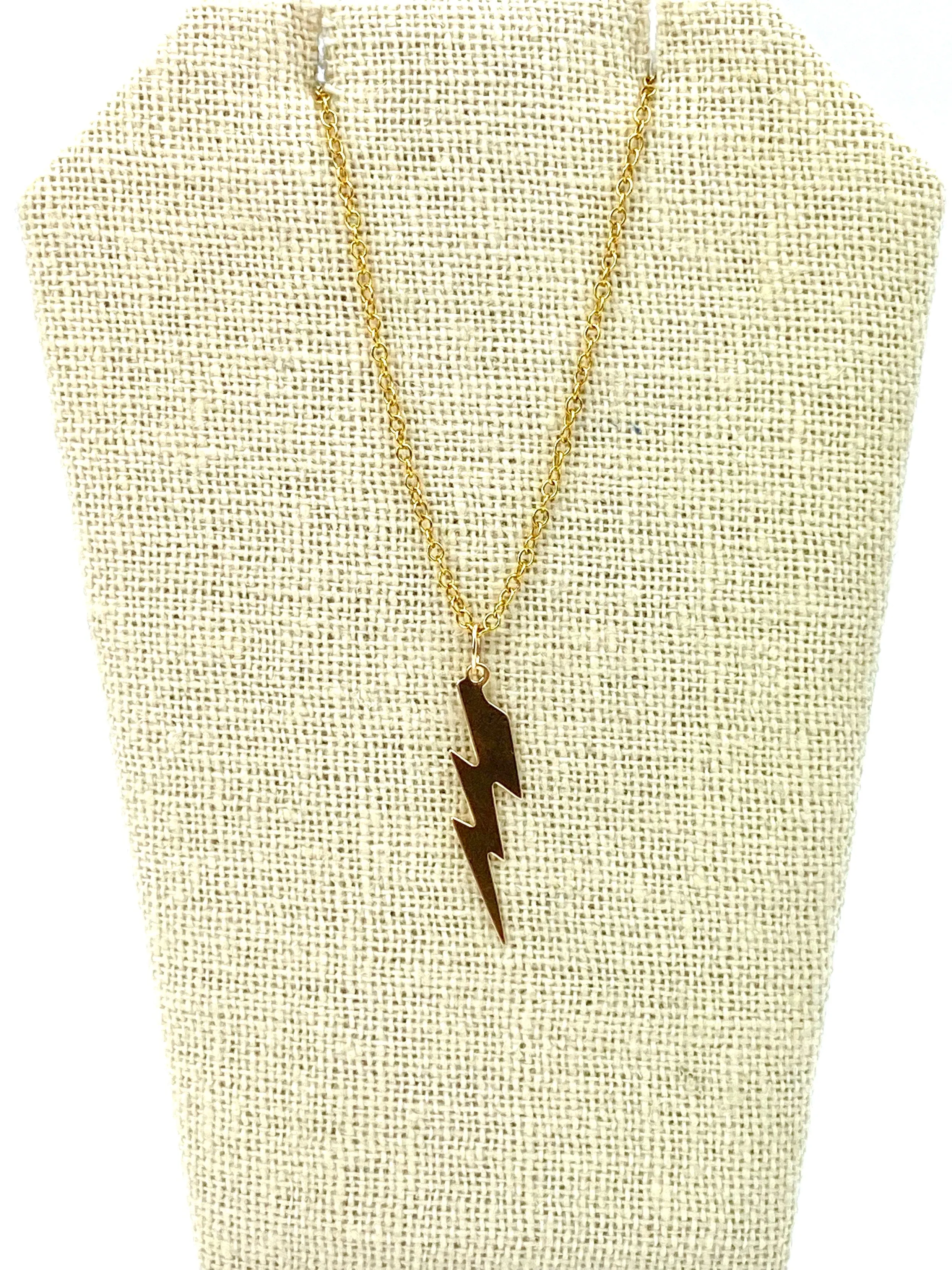 14KGF Lightning Pendant , Sku#379-C