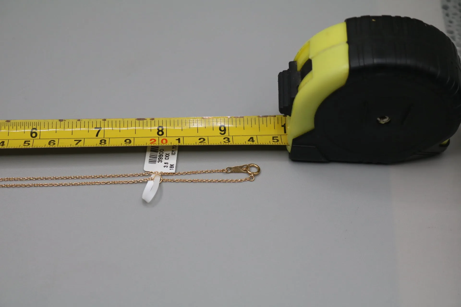 18K Yellow Gold Cable Chain with an 18K Yellow Gold Pearl Charm (0.02 CTW) (16 Inches)
