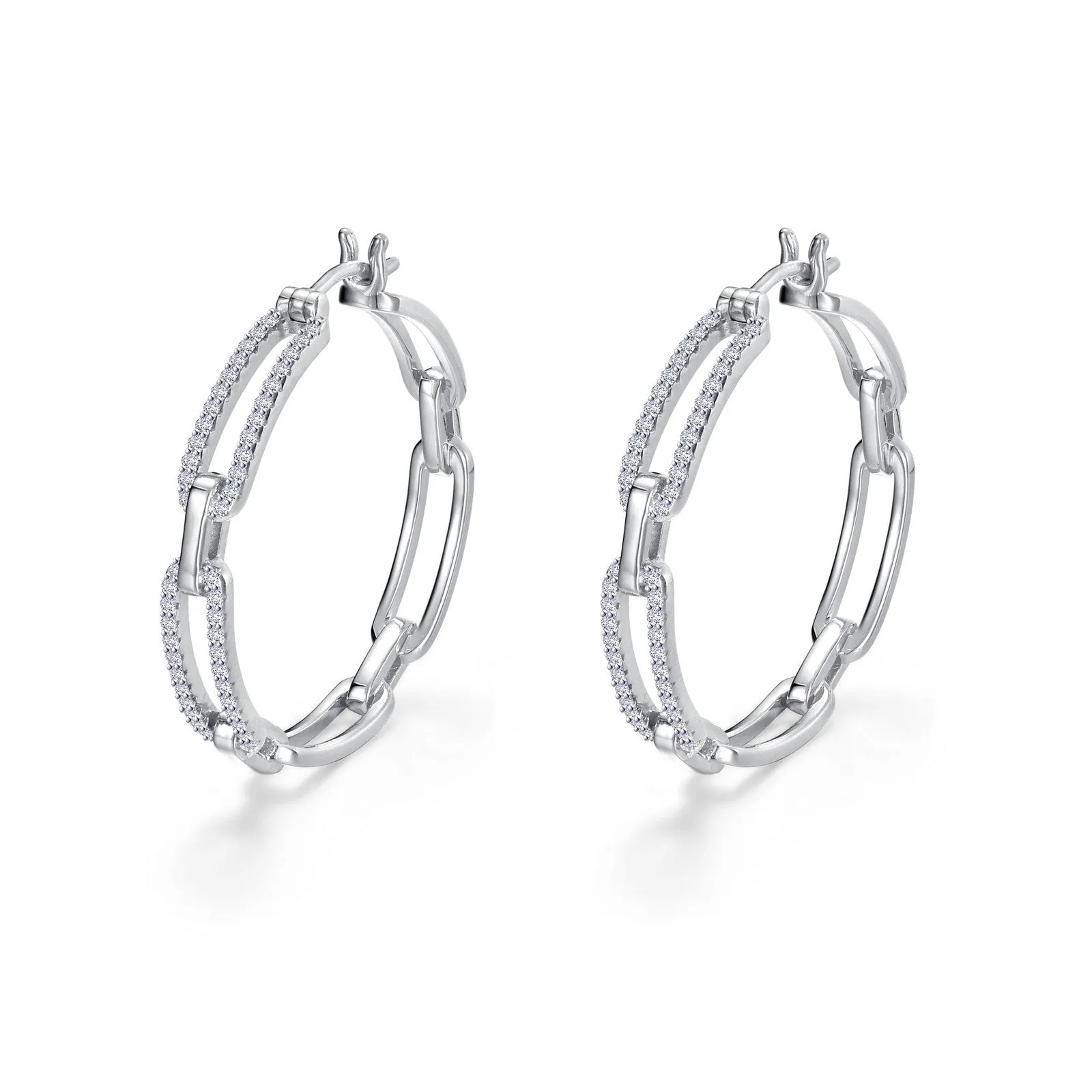2-Tone Paperclip Hoop Earrings