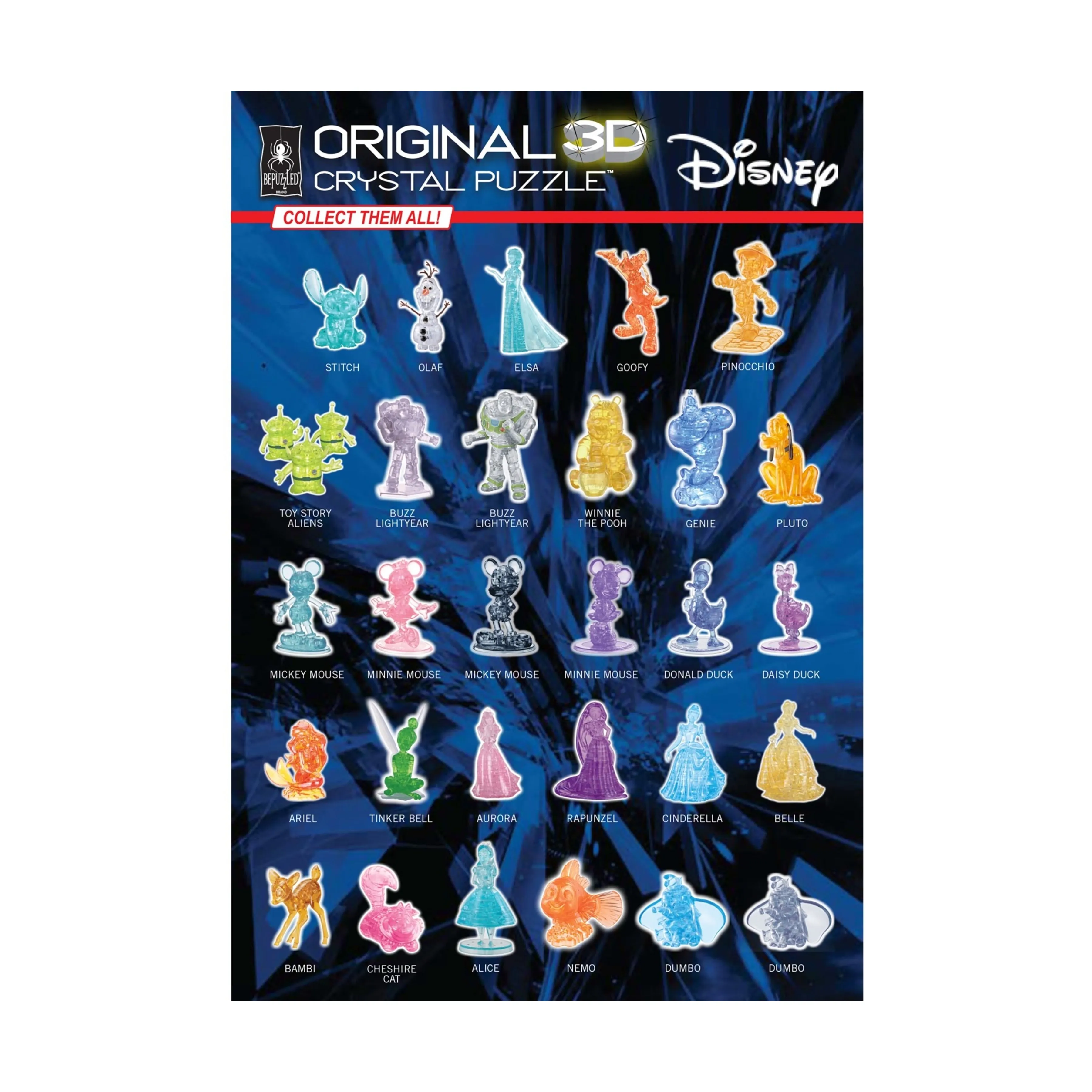 3D Crystal Puzzle - Disney 100 Platinum Edition - Mickey Mouse: 37 Pcs