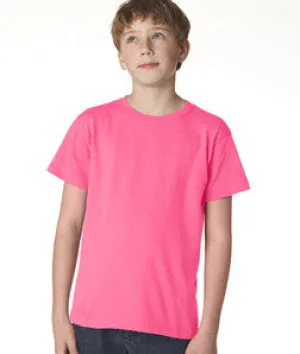 705B Anvil Youth Heavyweight Tee Neon Pink