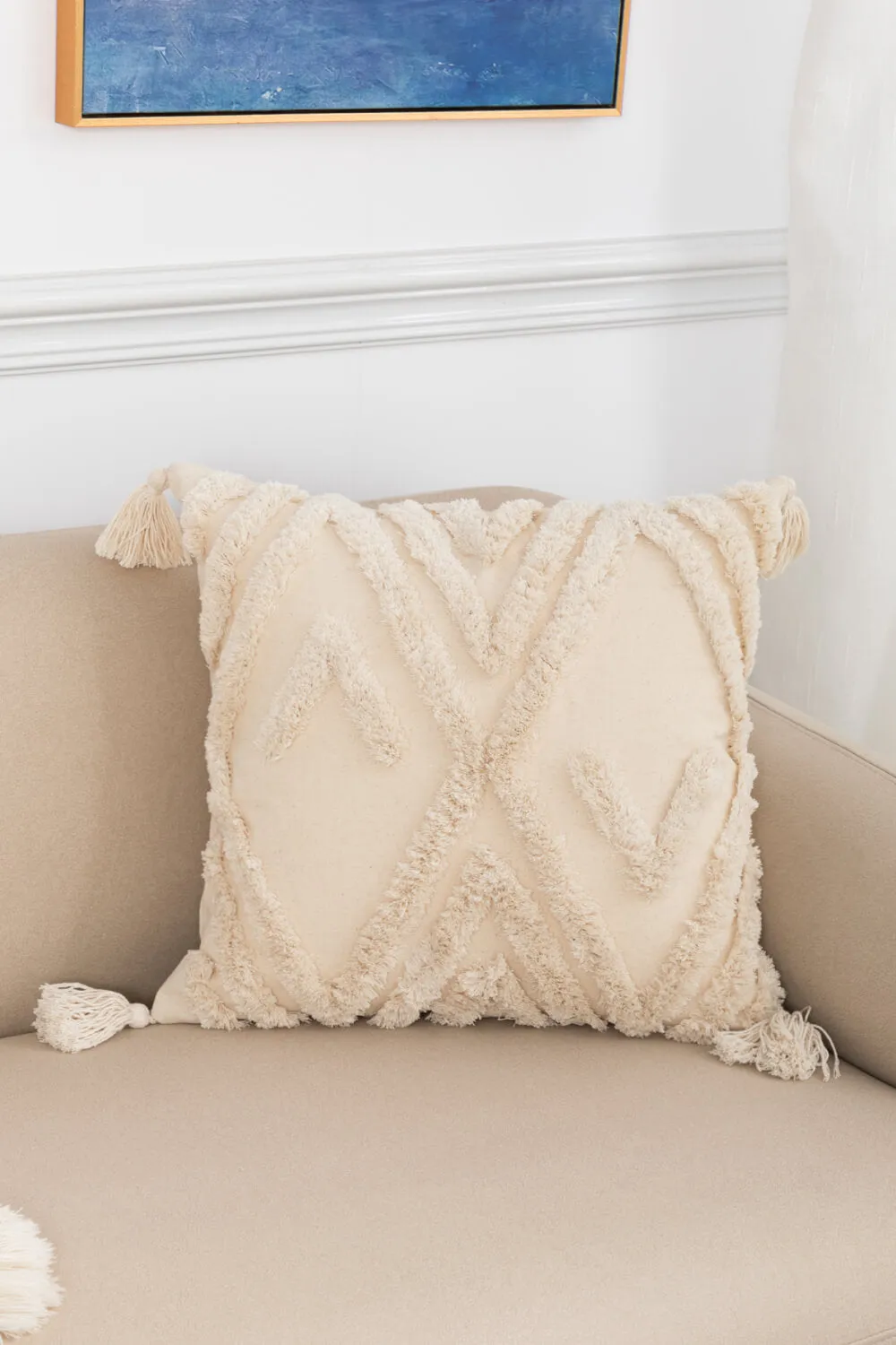 8 Styles Fringe Trim Throw Pillow Cover