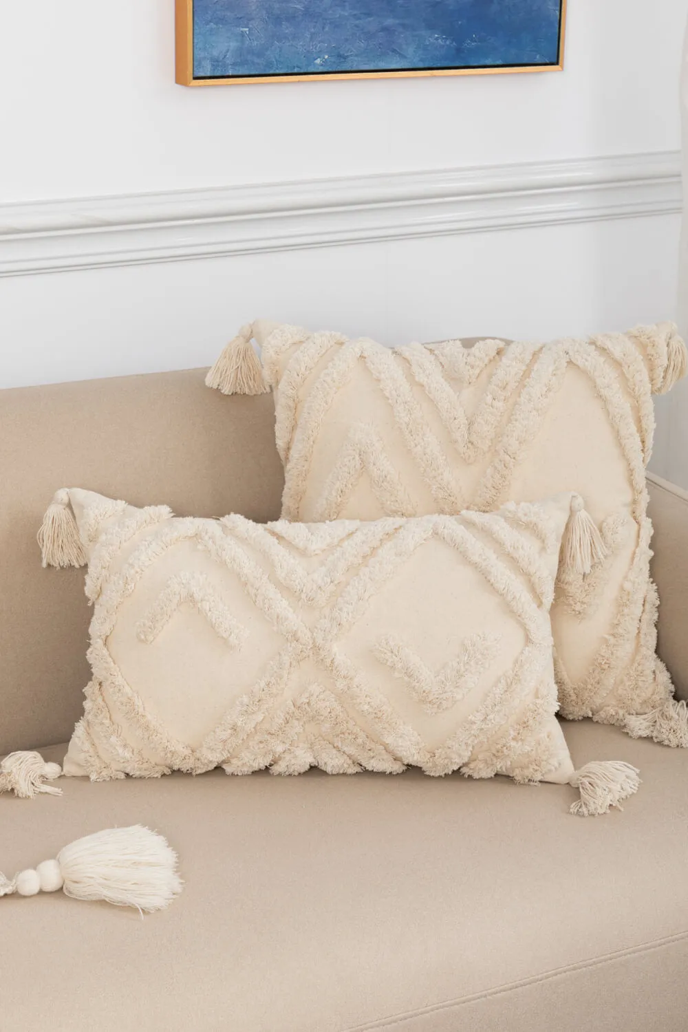 8 Styles Fringe Trim Throw Pillow Cover