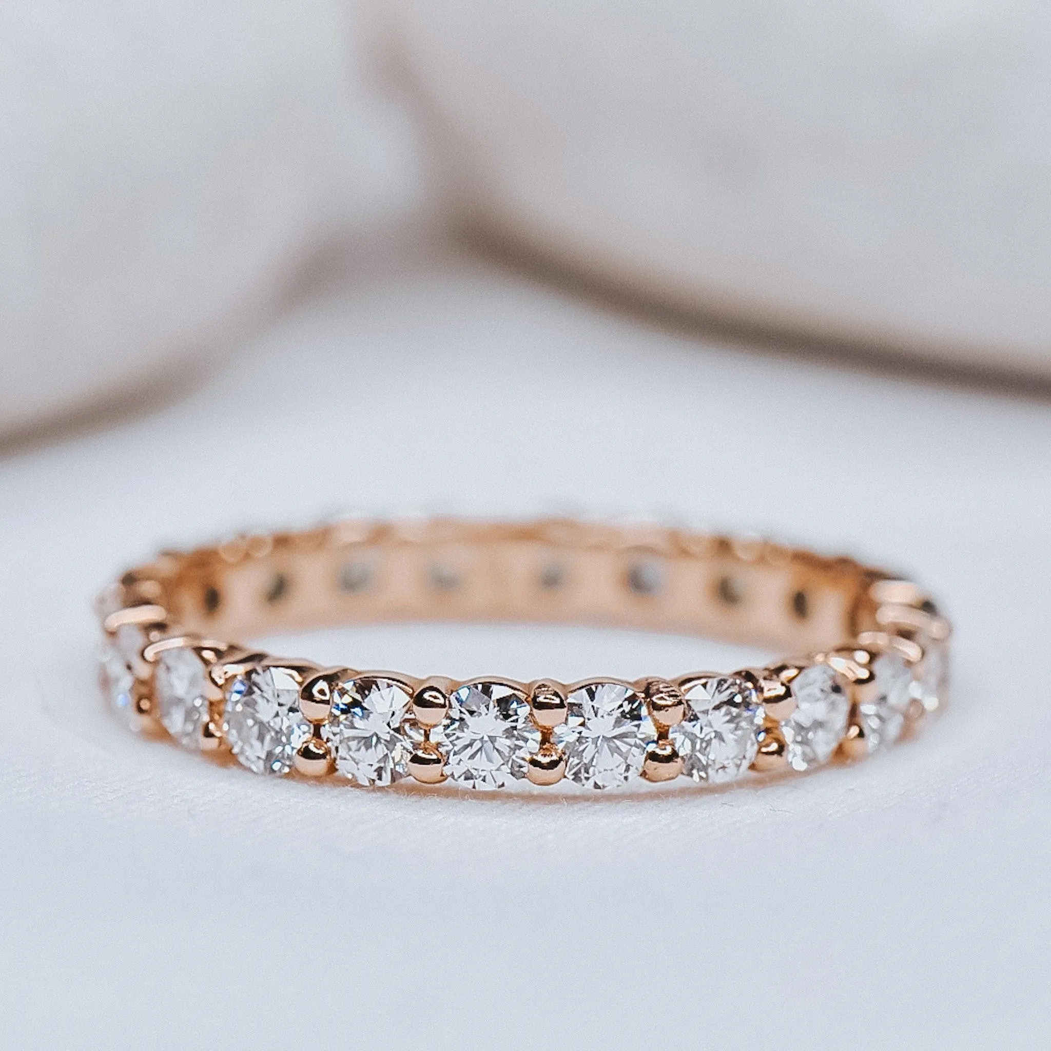 Abigail Eternity Diamond and Montana Sapphire Band