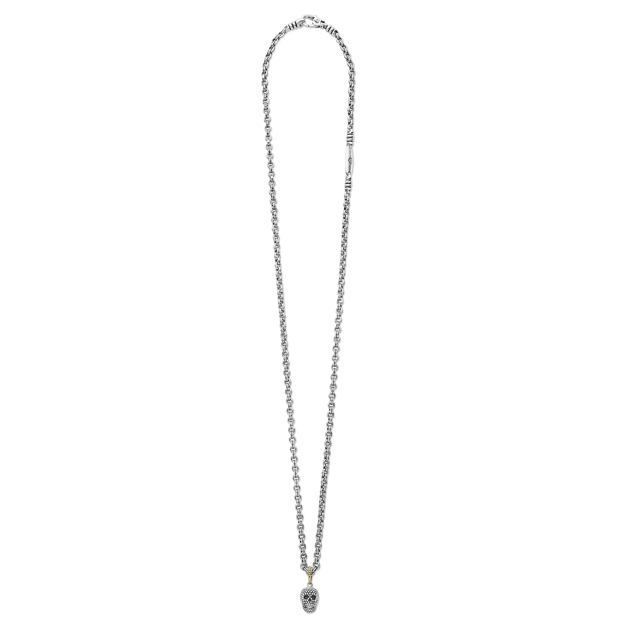 Anthem Caviar Beaded Skull Amulet Necklace