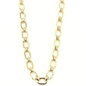 Ashley Gold Stainless Steel Gold Plated Chunky Cable Chain Necklace