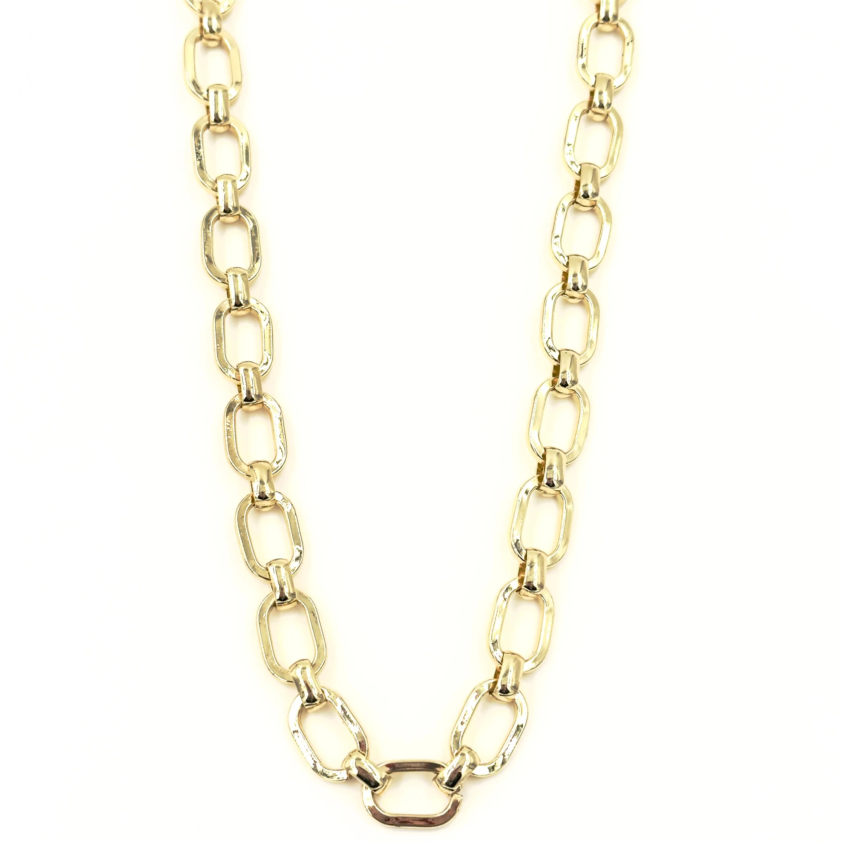 Ashley Gold Stainless Steel Gold Plated Chunky Cable Chain Necklace