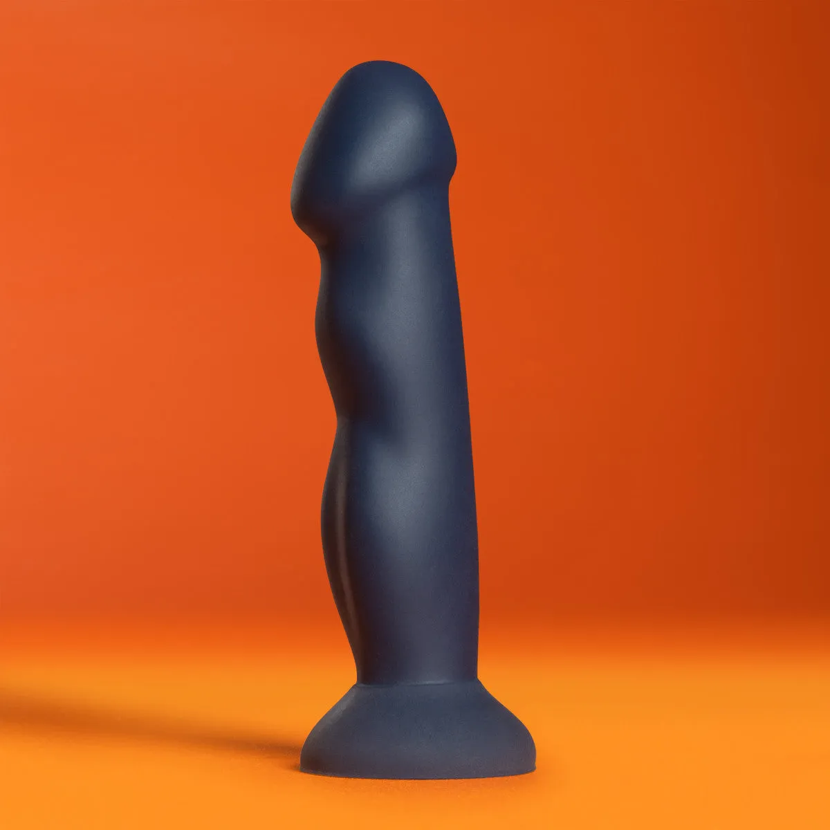 Blush Avant® Suko Indigo D12 - Artisan 8-Inch Curved G-Spot Dildo with Suction Cup Base | Smooth Ultrasilk® Purio™ Silicone