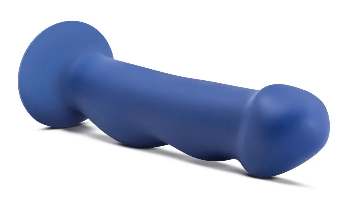 Blush Avant® Suko Indigo D12 - Artisan 8-Inch Curved G-Spot Dildo with Suction Cup Base | Smooth Ultrasilk® Purio™ Silicone