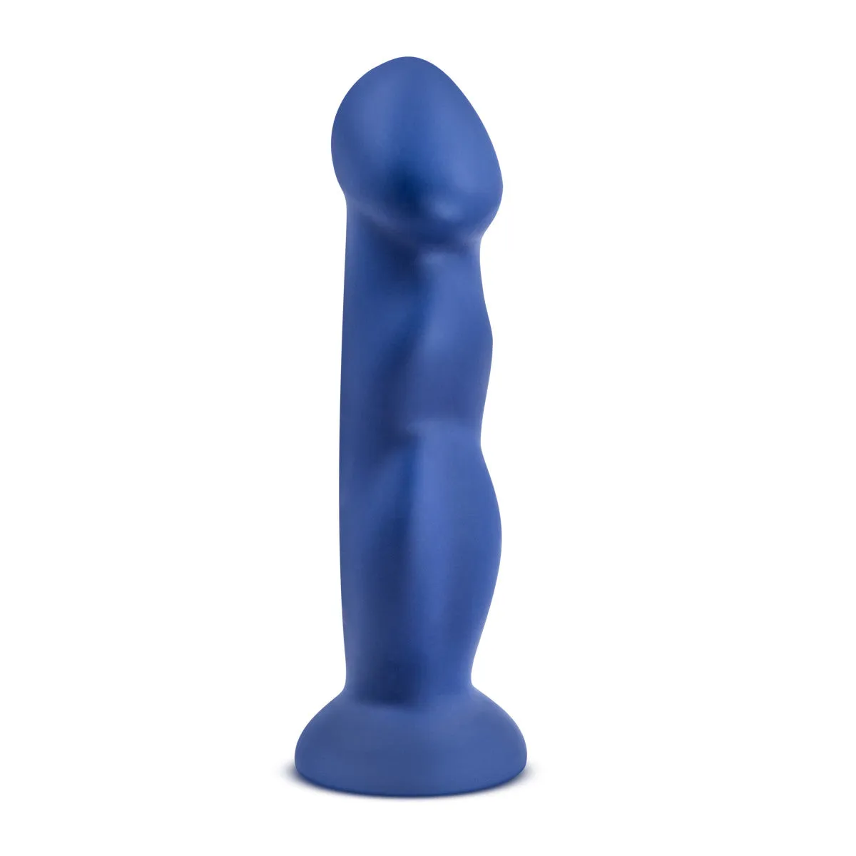 Blush Avant® Suko Indigo D12 - Artisan 8-Inch Curved G-Spot Dildo with Suction Cup Base | Smooth Ultrasilk® Purio™ Silicone