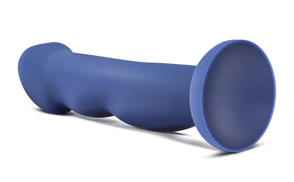 Blush Avant® Suko Indigo D12 - Artisan 8-Inch Curved G-Spot Dildo with Suction Cup Base | Smooth Ultrasilk® Purio™ Silicone
