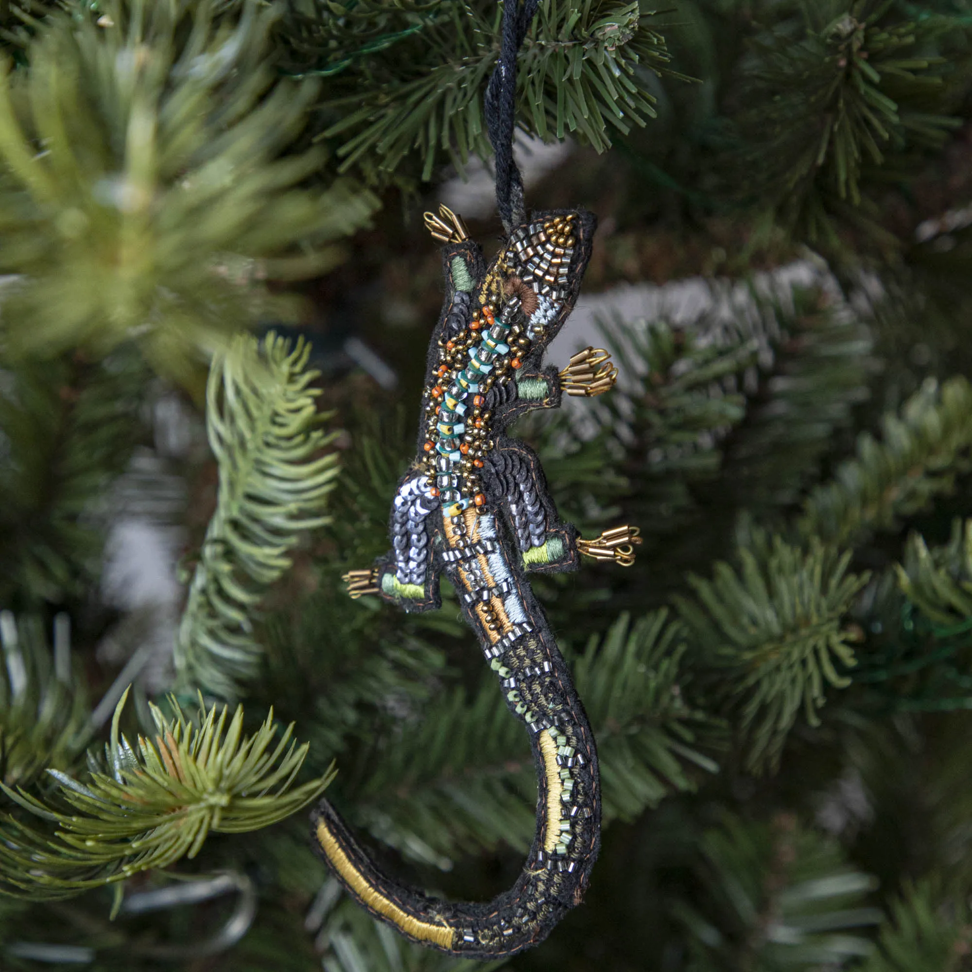 Beaded Lizard Ornament
