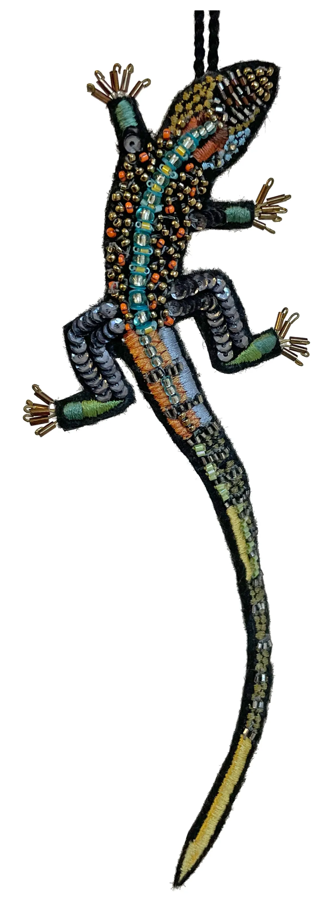 Beaded Lizard Ornament