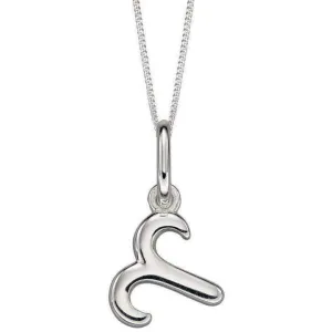 Beginnings Aries Zodiac Necklace - Silver