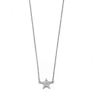 Beginnings Sterling Silver Clear Cubic Zirconia Star 41 3cm Necklaces N3241C