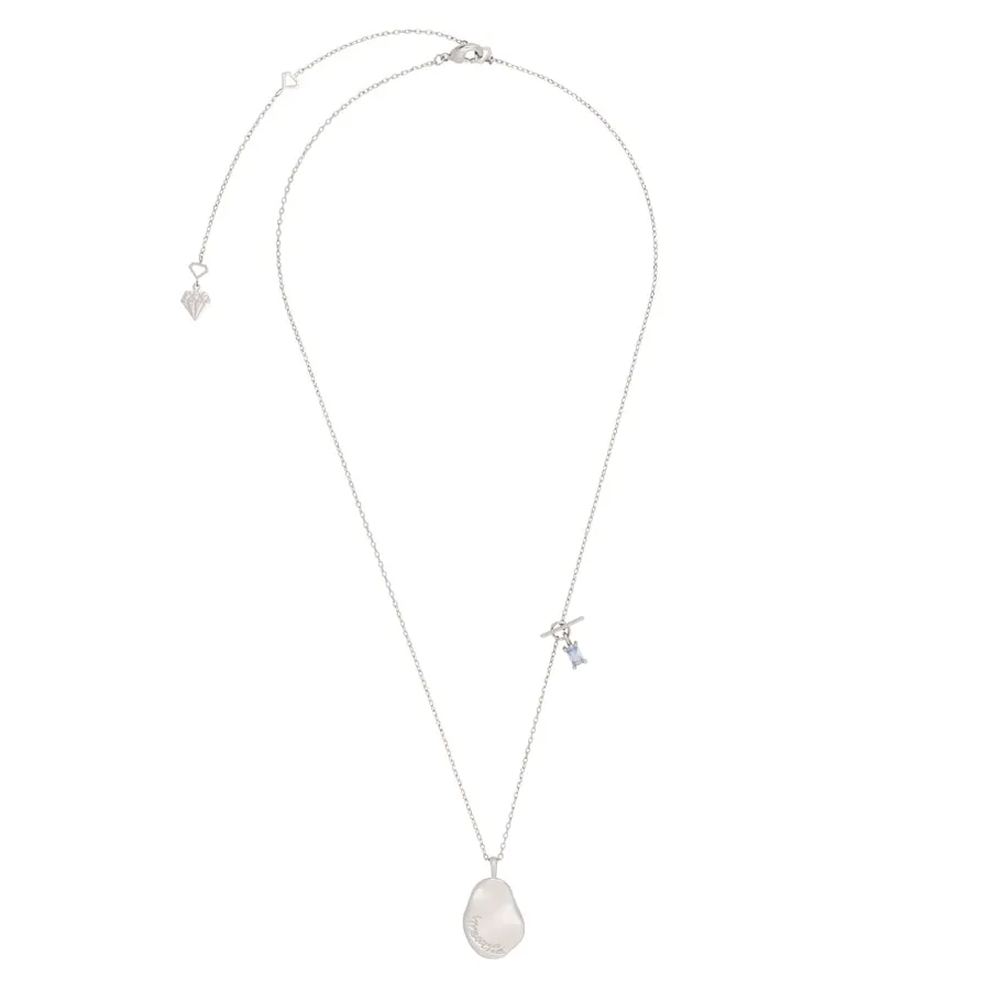 Breathe Silver Mantra Necklace
