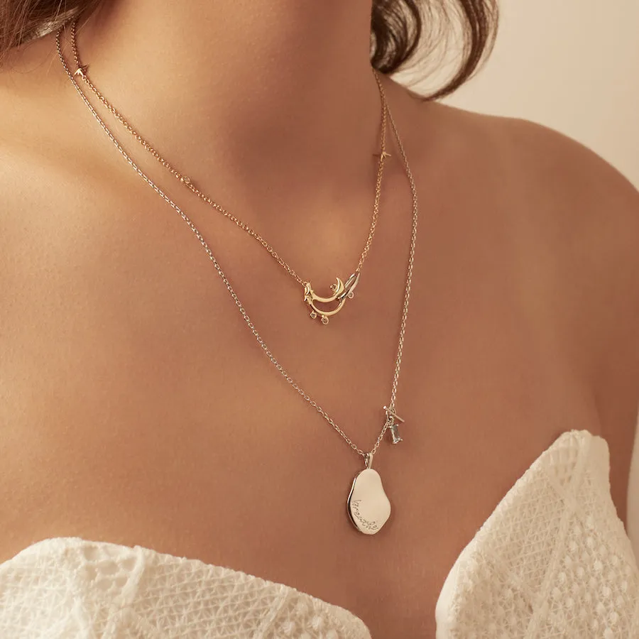 Breathe Silver Mantra Necklace