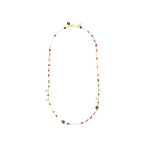Carolita Necklace #1 (47cm) - Garnet, Tourmaline, Ruby, Peridot, Rose Quartz, Phrinite, Hessonite & Tsavorite