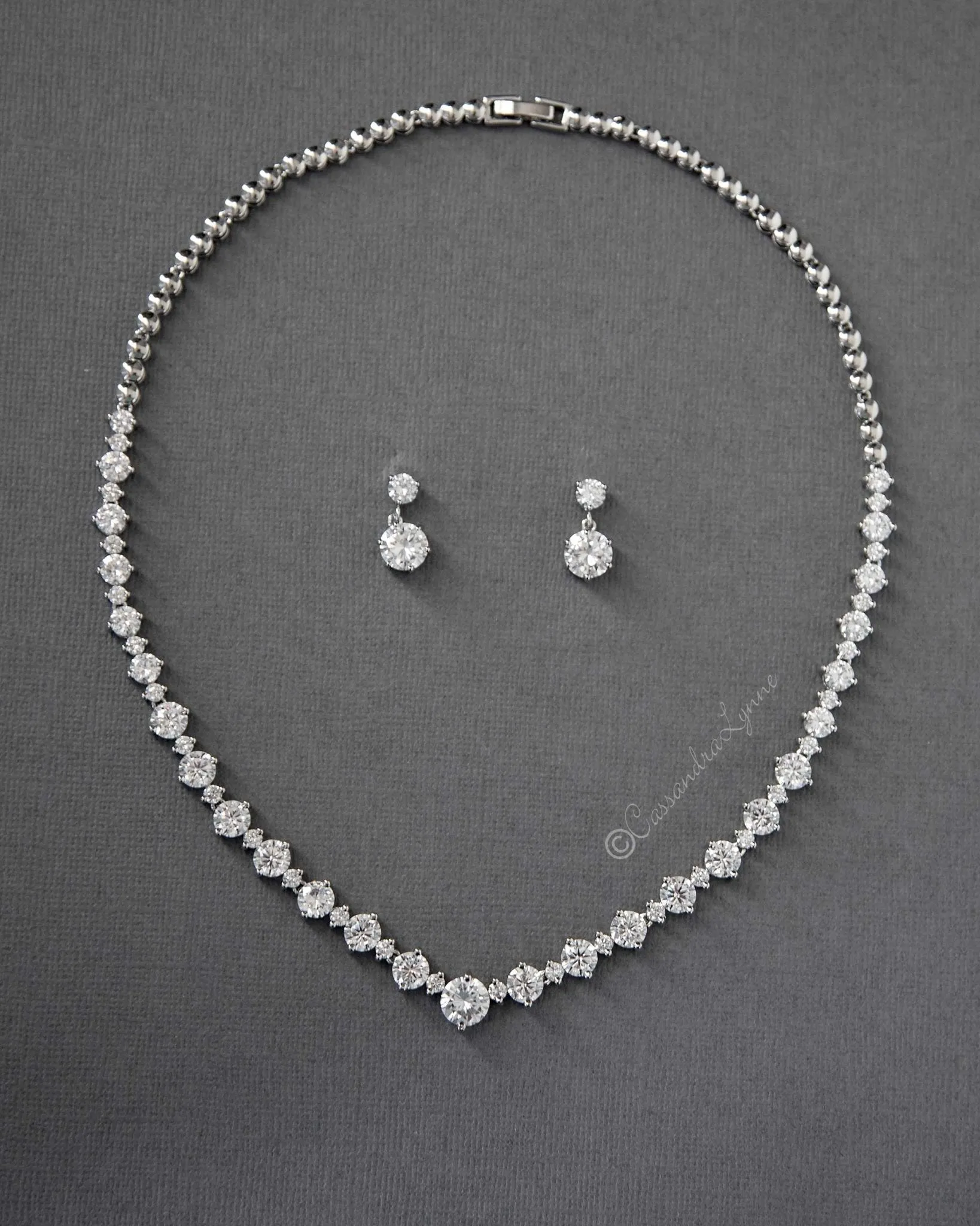 CZ Necklace and Earring Set