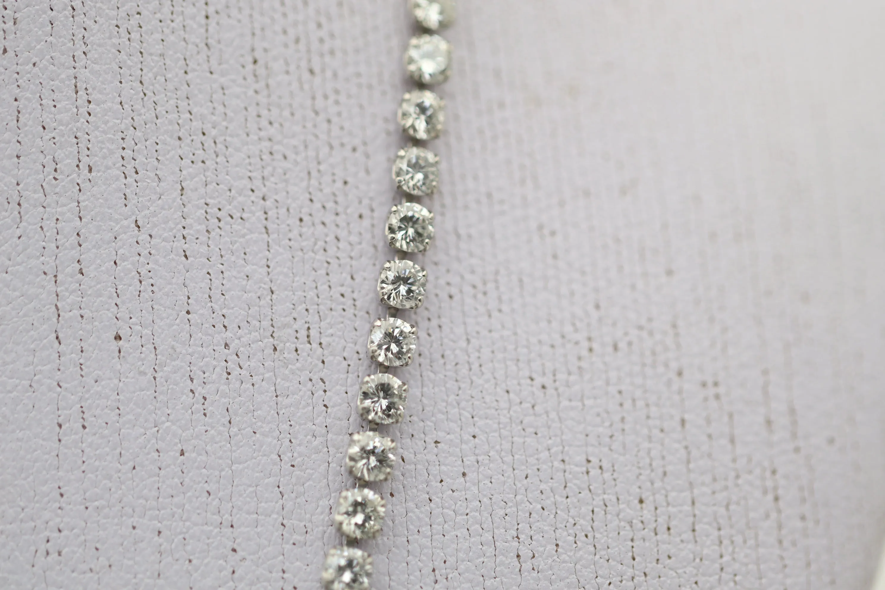 Diamond Platinum Tennis Necklace, 10 Carats