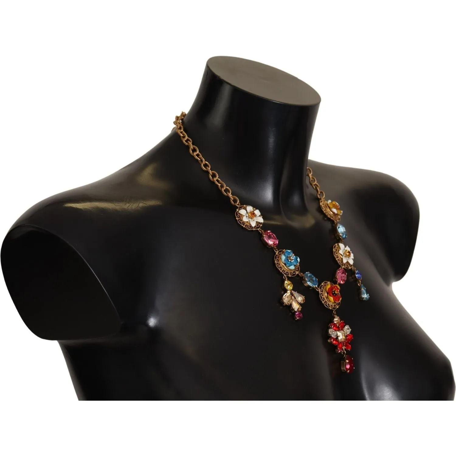 Dolce & Gabbana Elegant Floral Statement Necklace