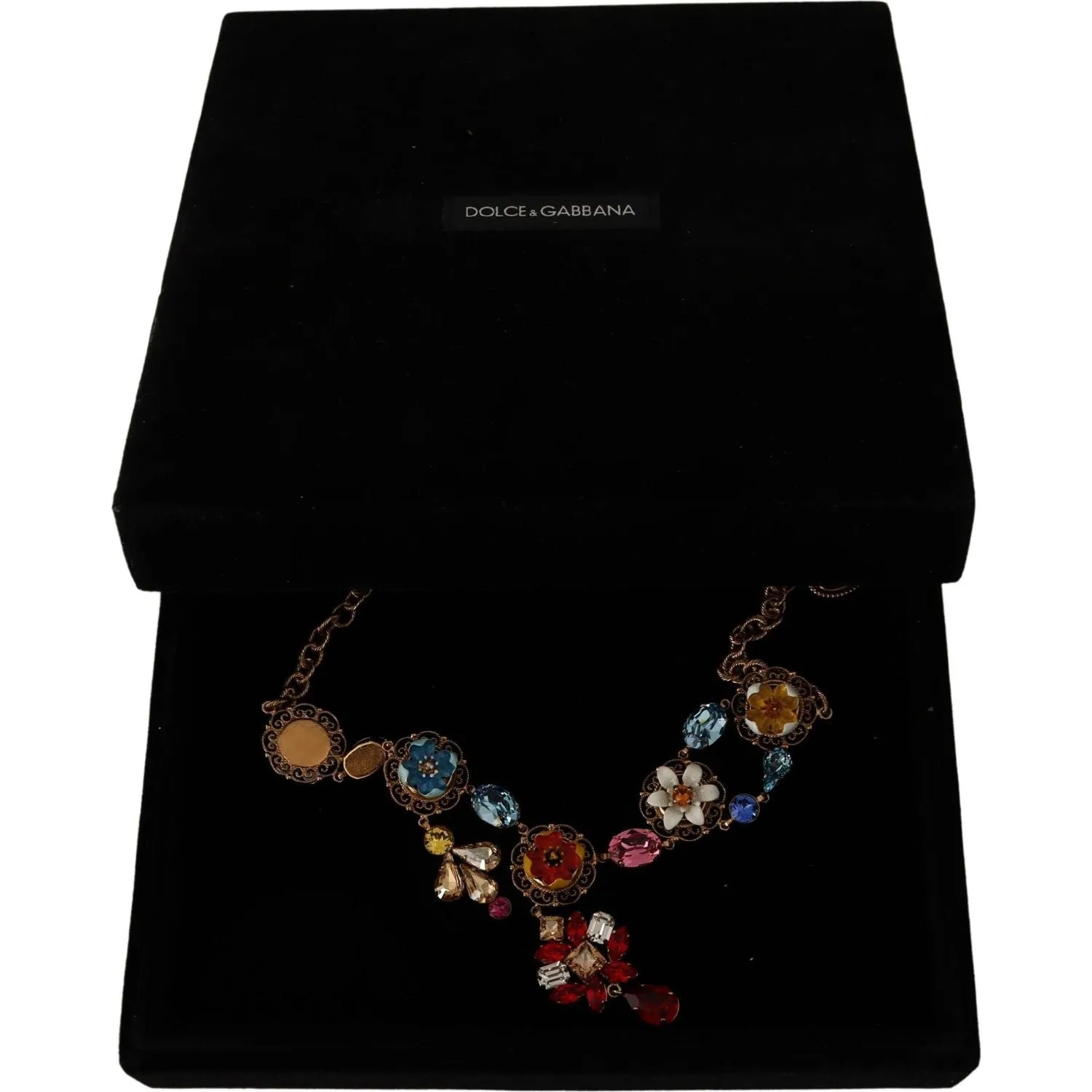 Dolce & Gabbana Elegant Floral Statement Necklace