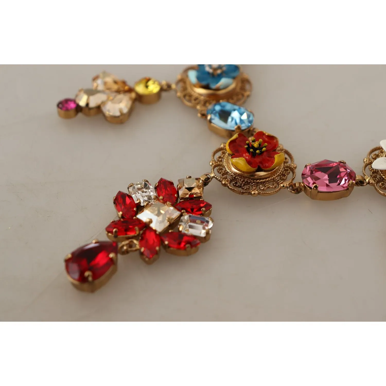 Dolce & Gabbana Elegant Floral Statement Necklace
