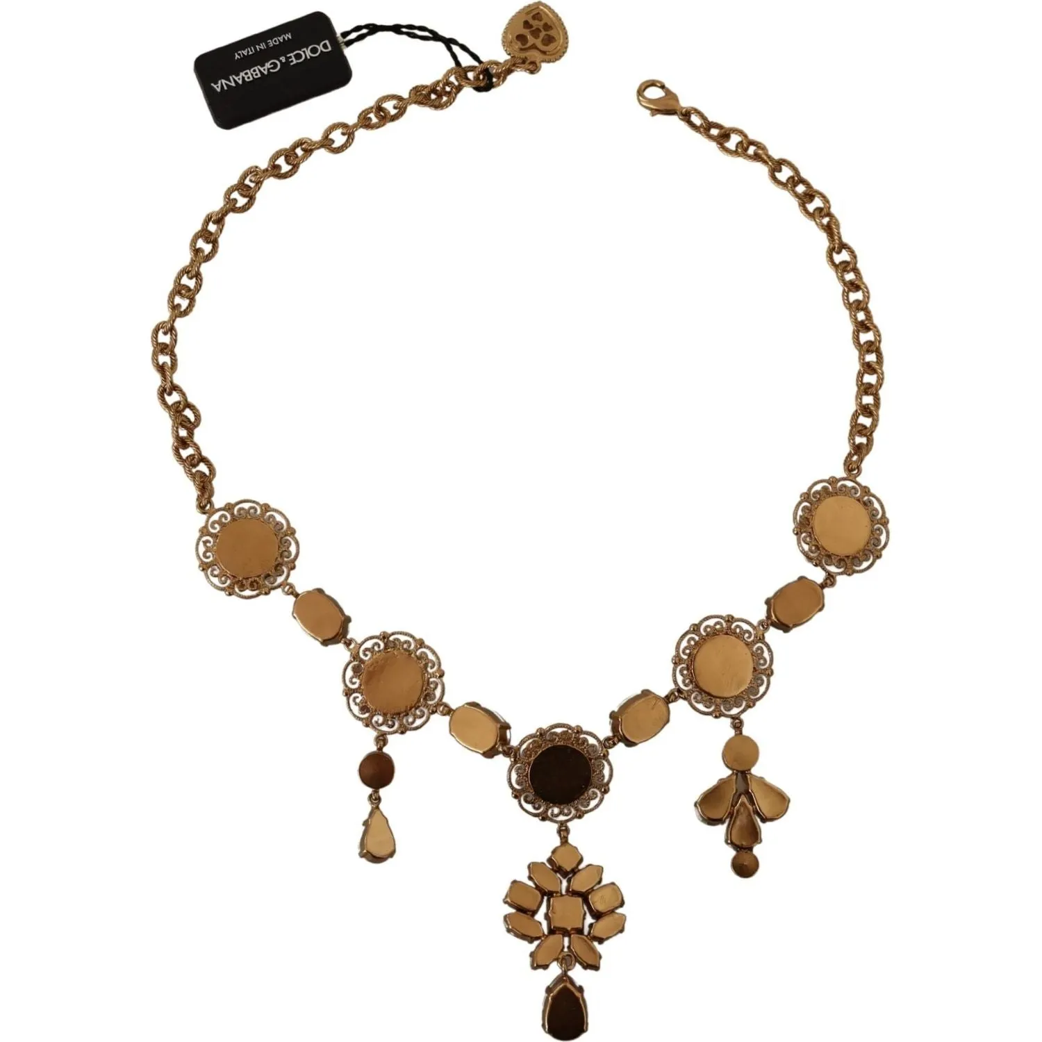 Dolce & Gabbana Elegant Floral Statement Necklace