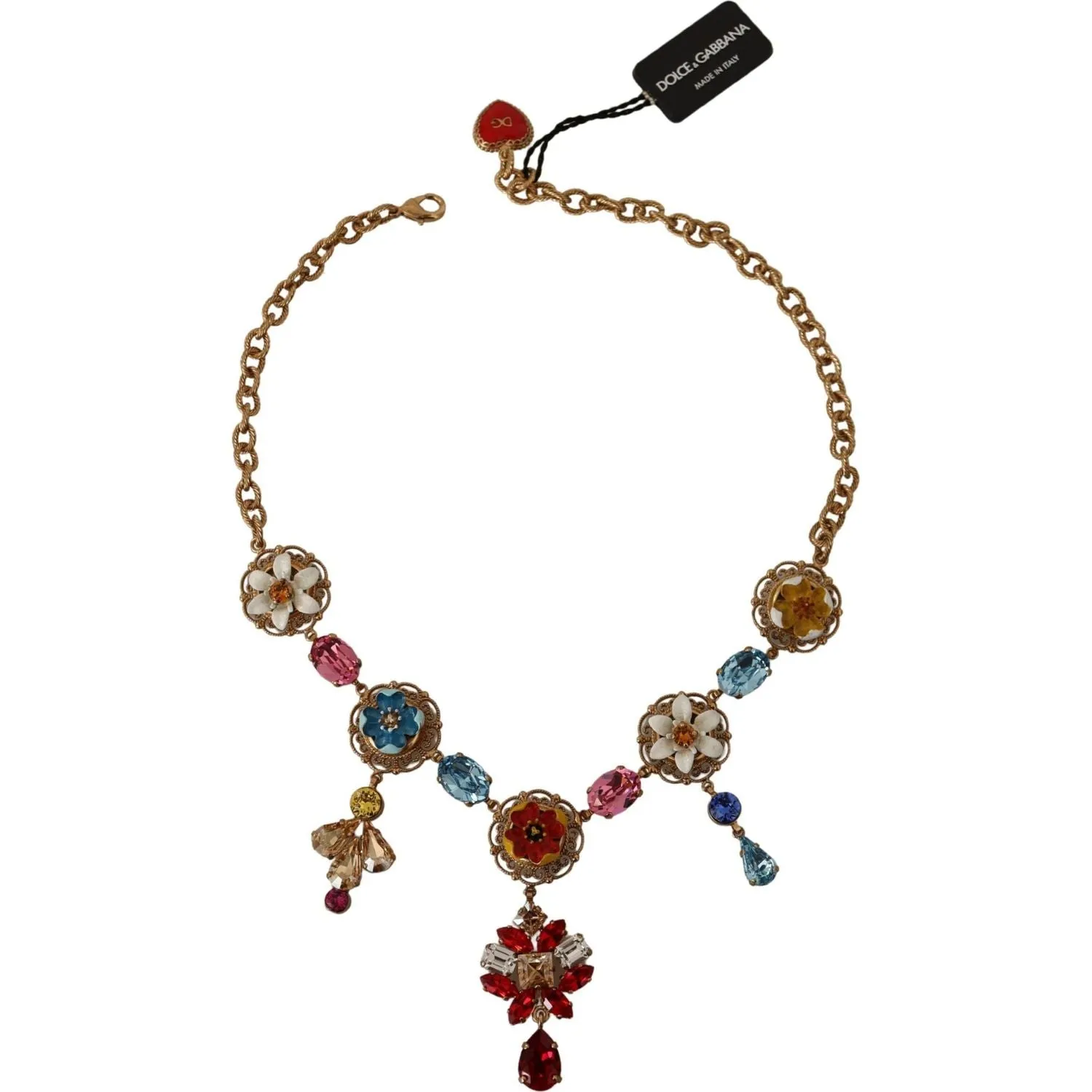 Dolce & Gabbana Elegant Floral Statement Necklace