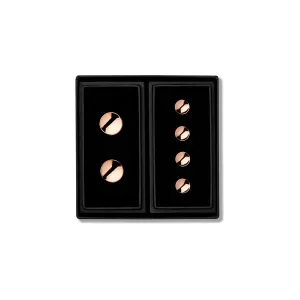 Elliot rose gold cufflinks and shirt stud set