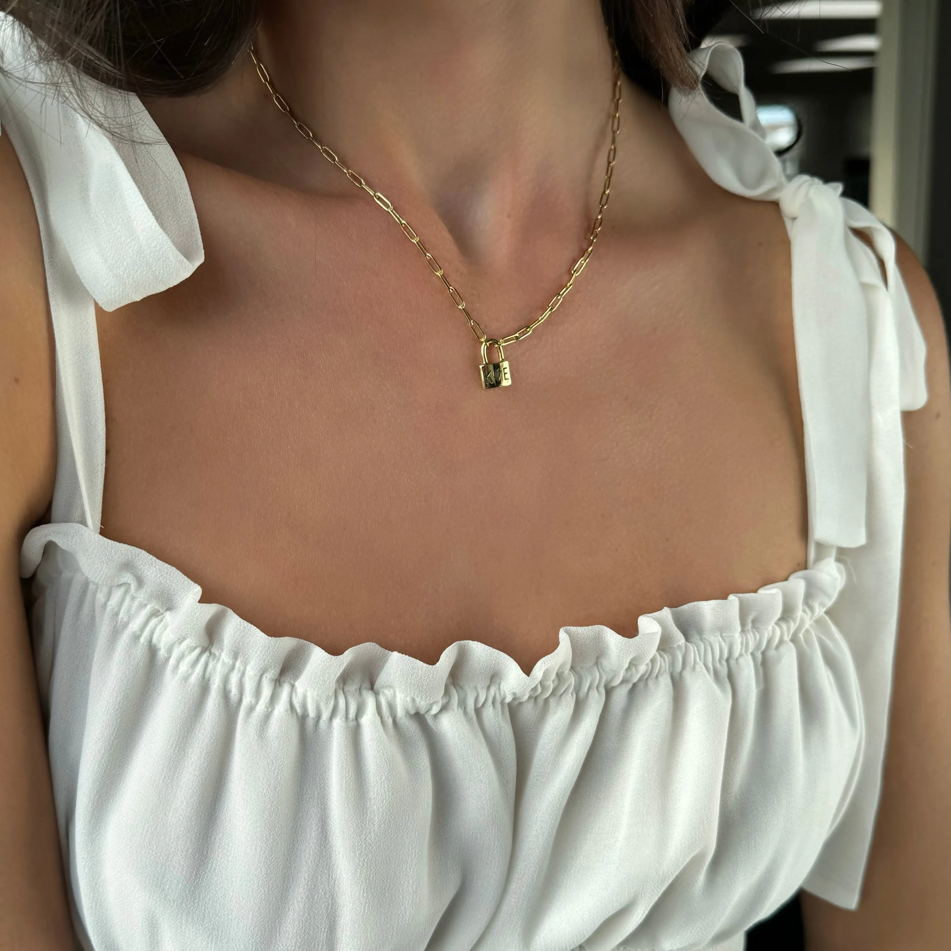 Engravable Padlock Necklace