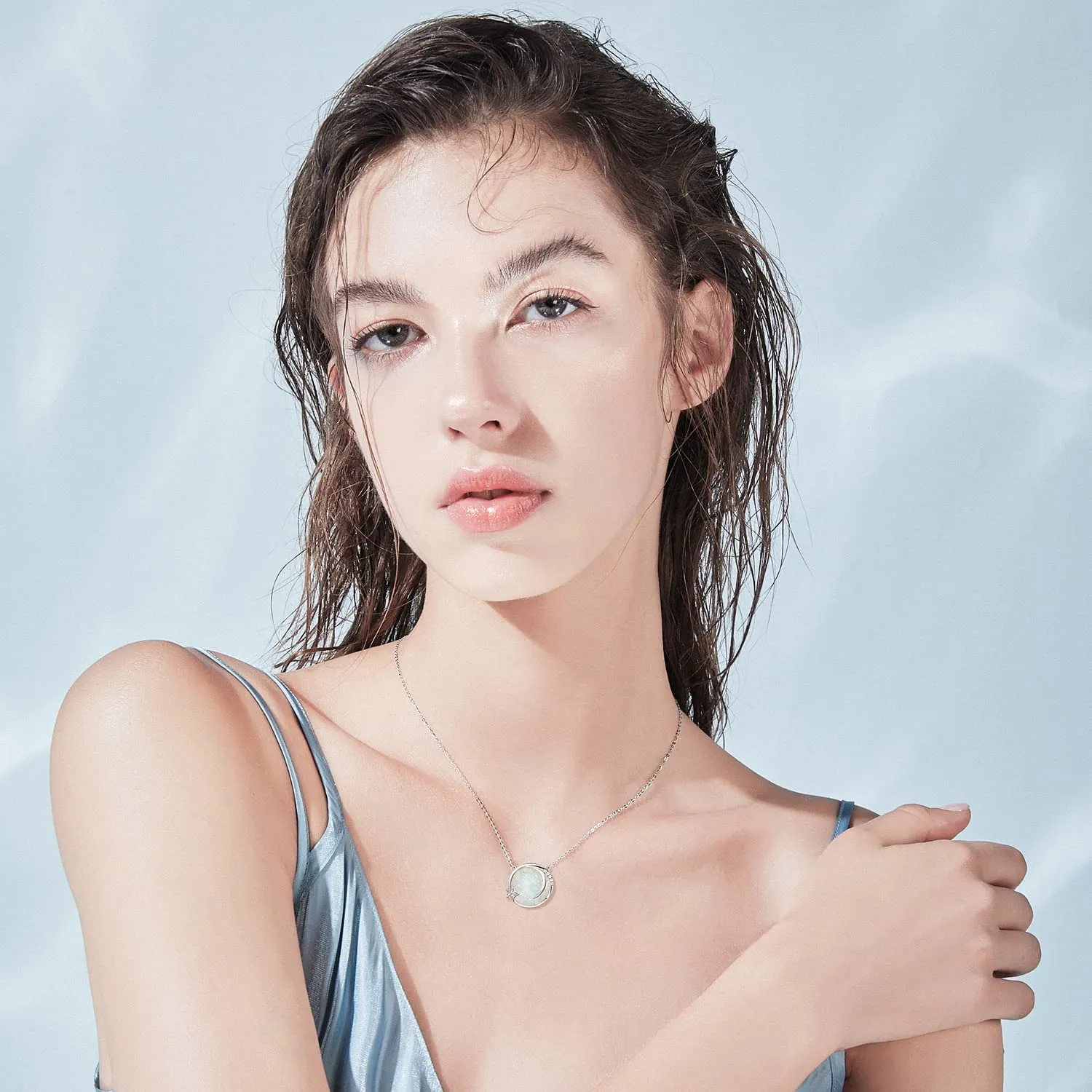 FANCIME "Magic Wish" Moon Star 14K Gold Necklace
