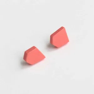 Geometric Pink Stud Earrings