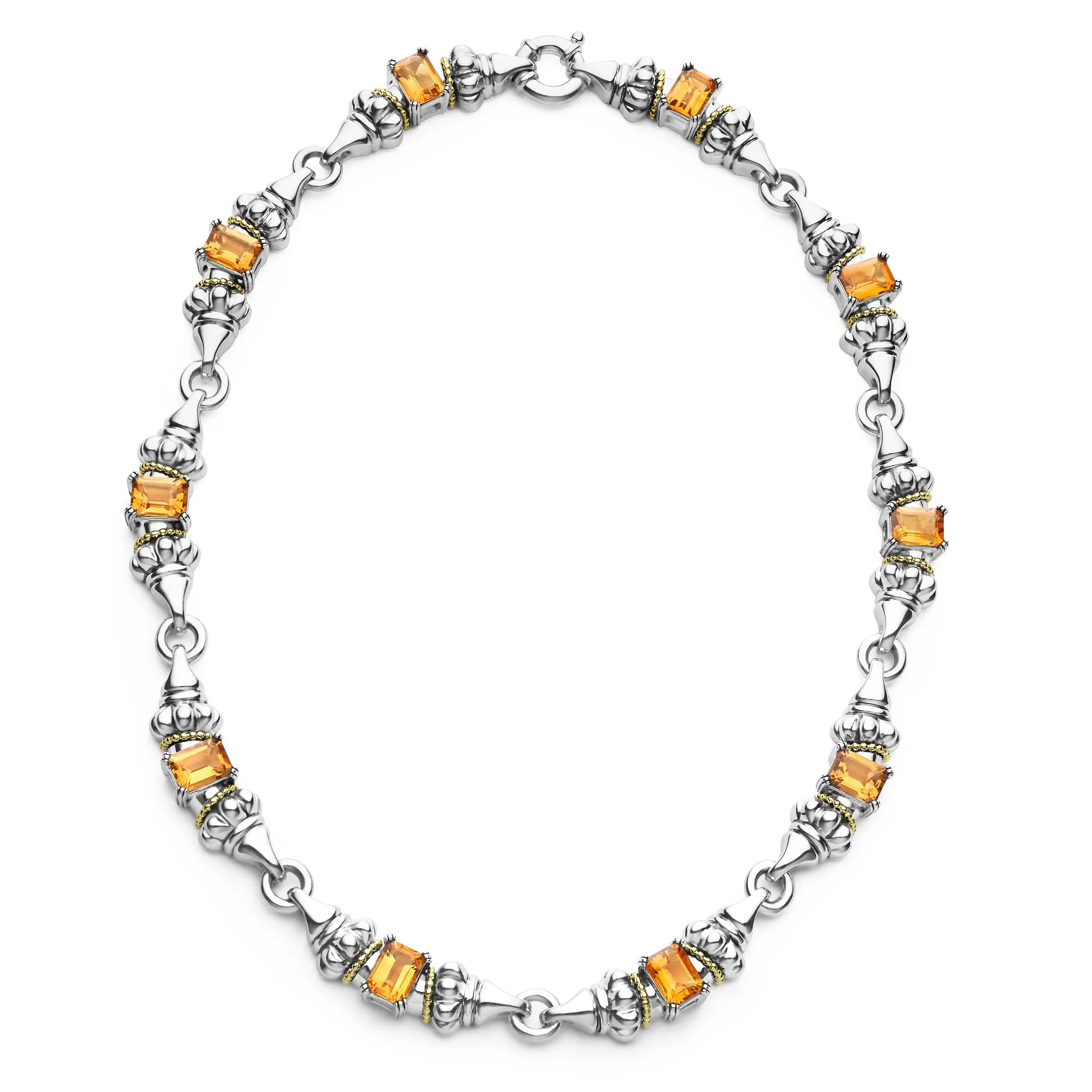 Glacier Citrine Caviar Beaded Necklace