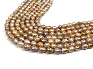 Glamorous 8mm-12mm Edison Pink And Lavender Pearl Strands, 100% Natural Color, Edison Pearls, Sku 977