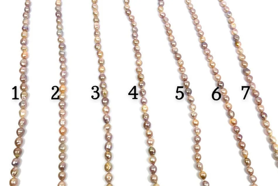 Glamorous 8mm-12mm Edison Pink And Lavender Pearl Strands, 100% Natural Color, Edison Pearls, Sku 977