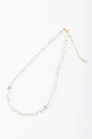 Gold Tone Pearl Necklace