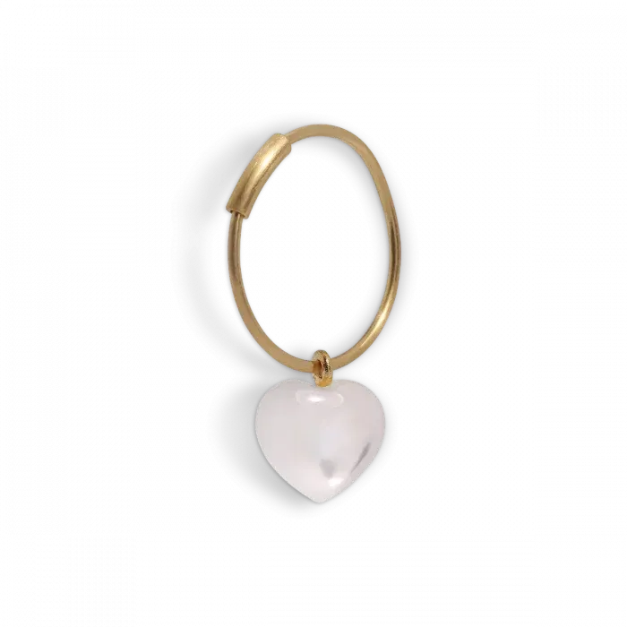 heart hoop earring