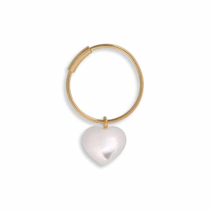 heart hoop earring