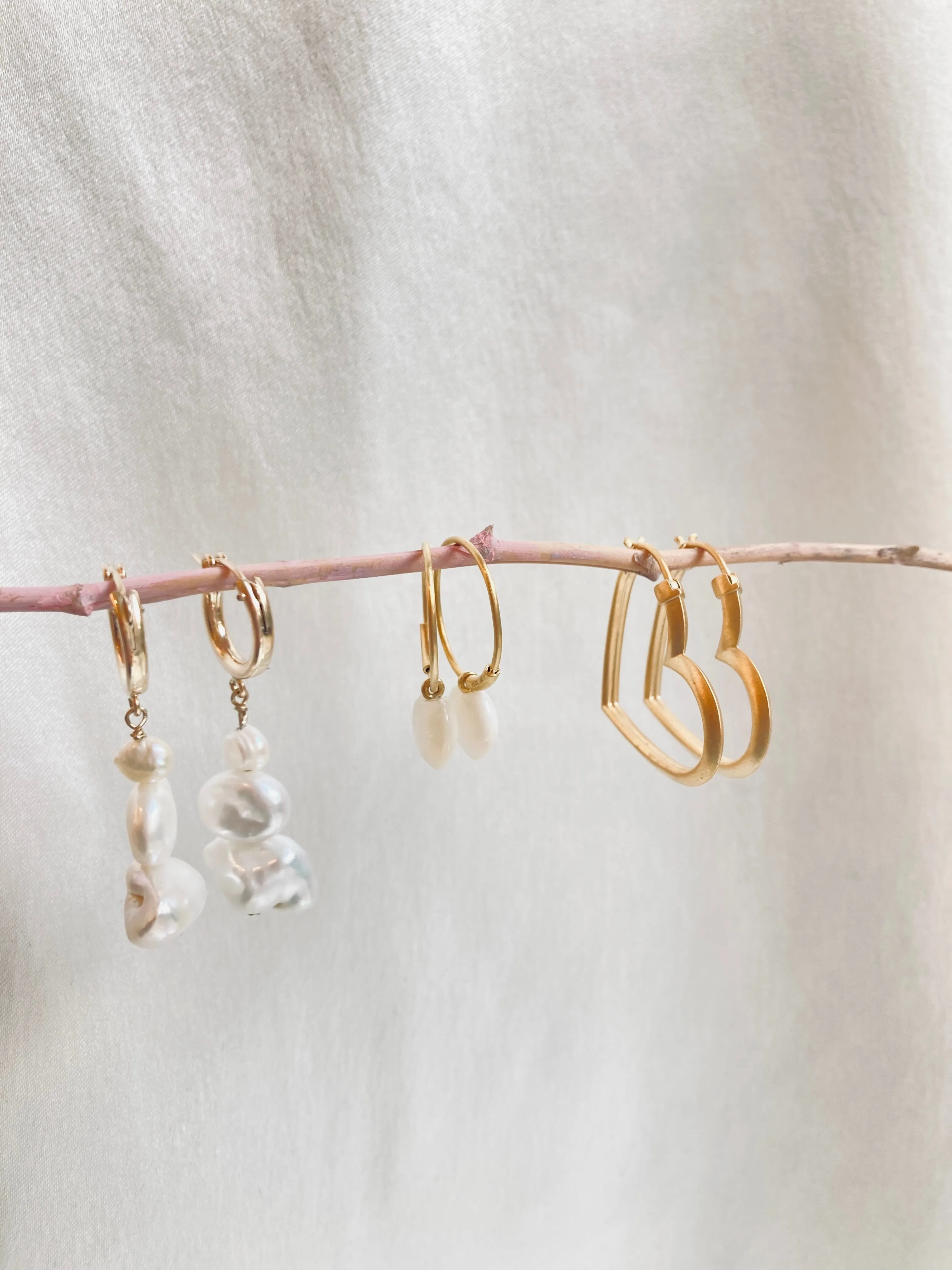 heart hoop earring