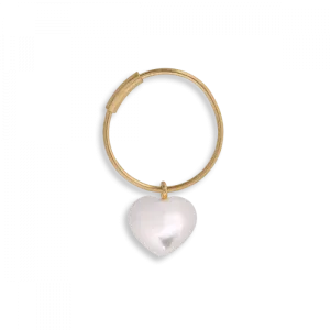 heart hoop earring