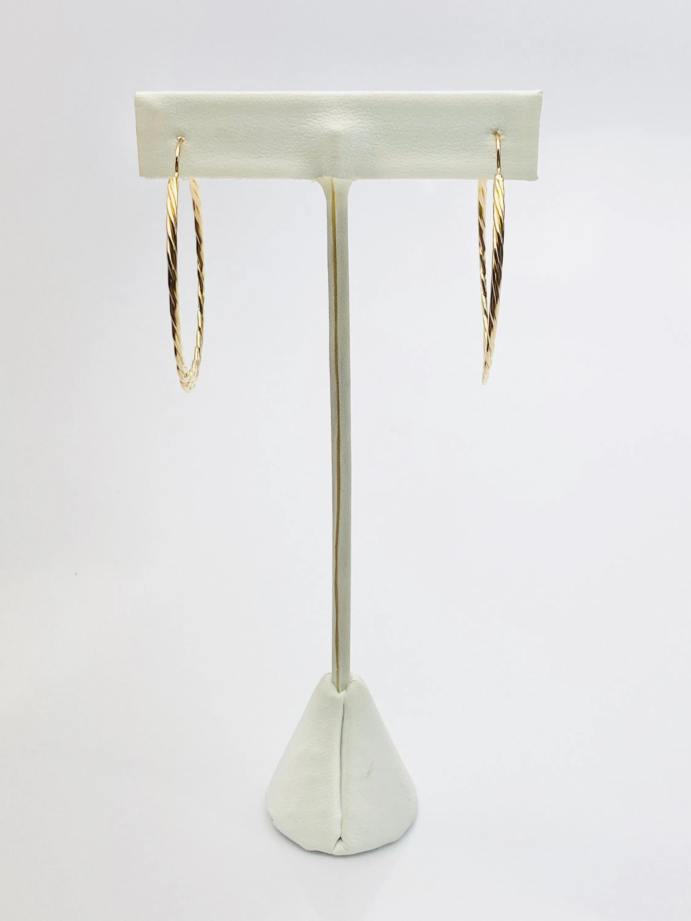 Hoop earrings, woven style, medium size, 14k GF, DE-654 MED