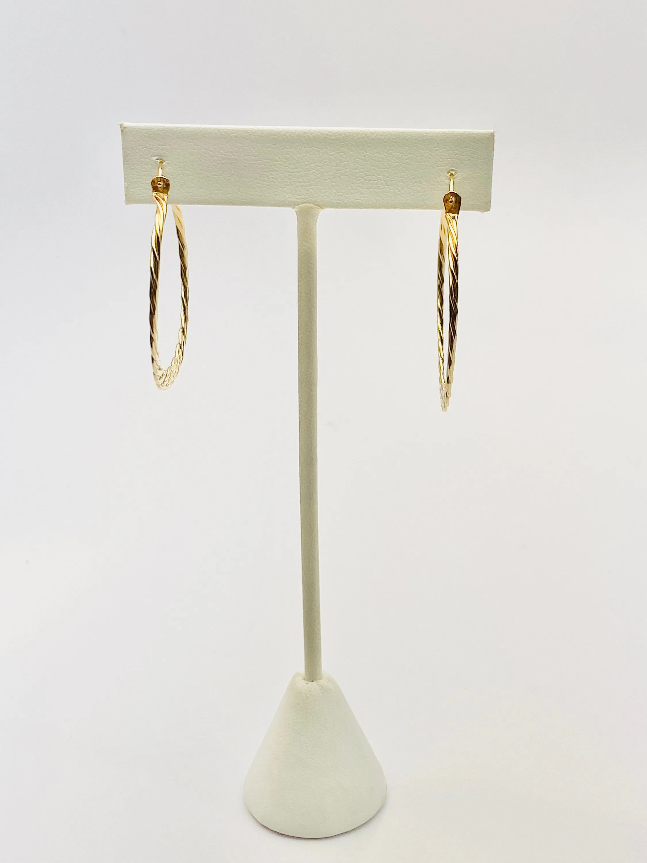 Hoop earrings, woven style, medium size, 14k GF, DE-654 MED