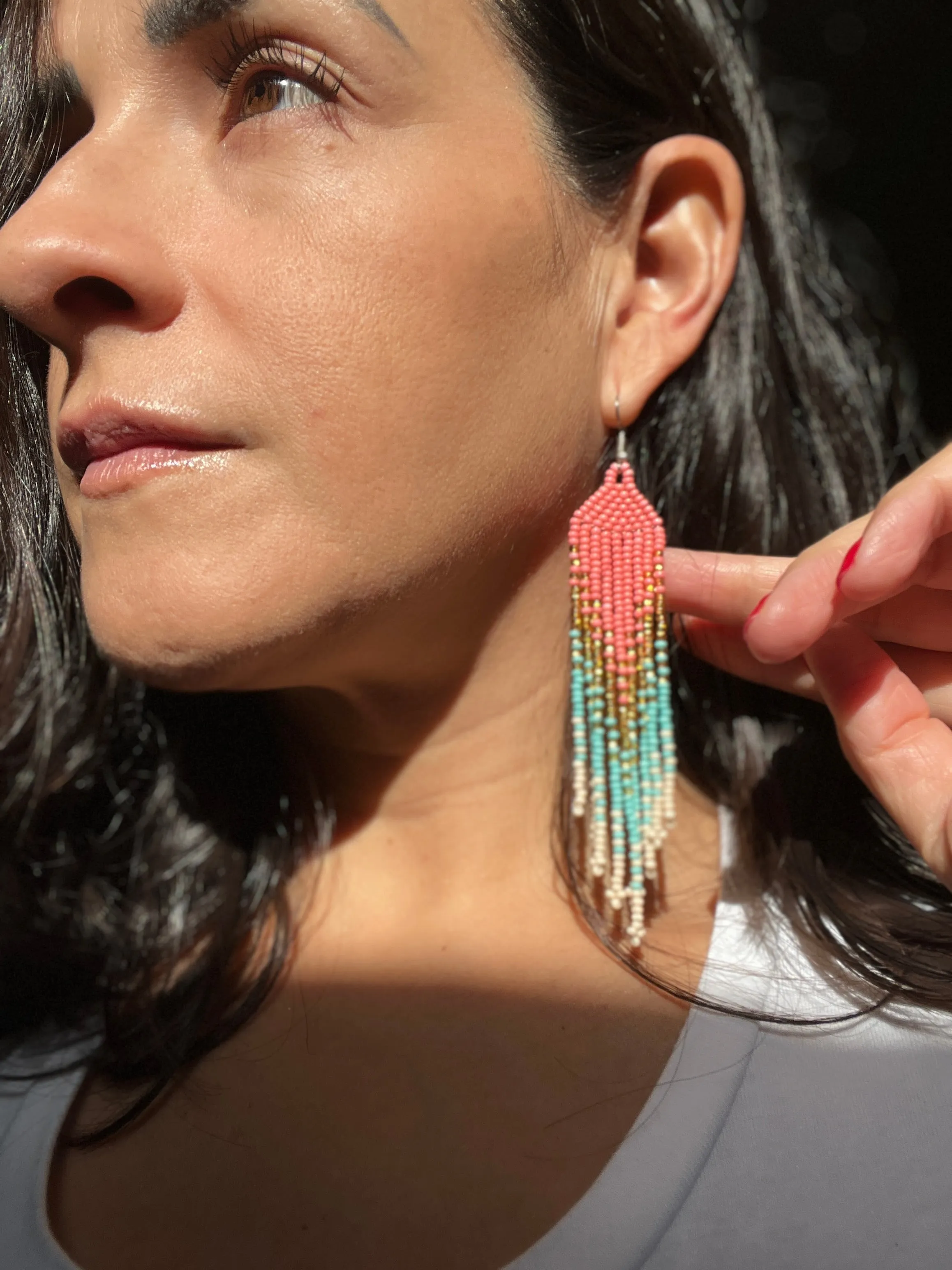 Huichol Statement Earrings