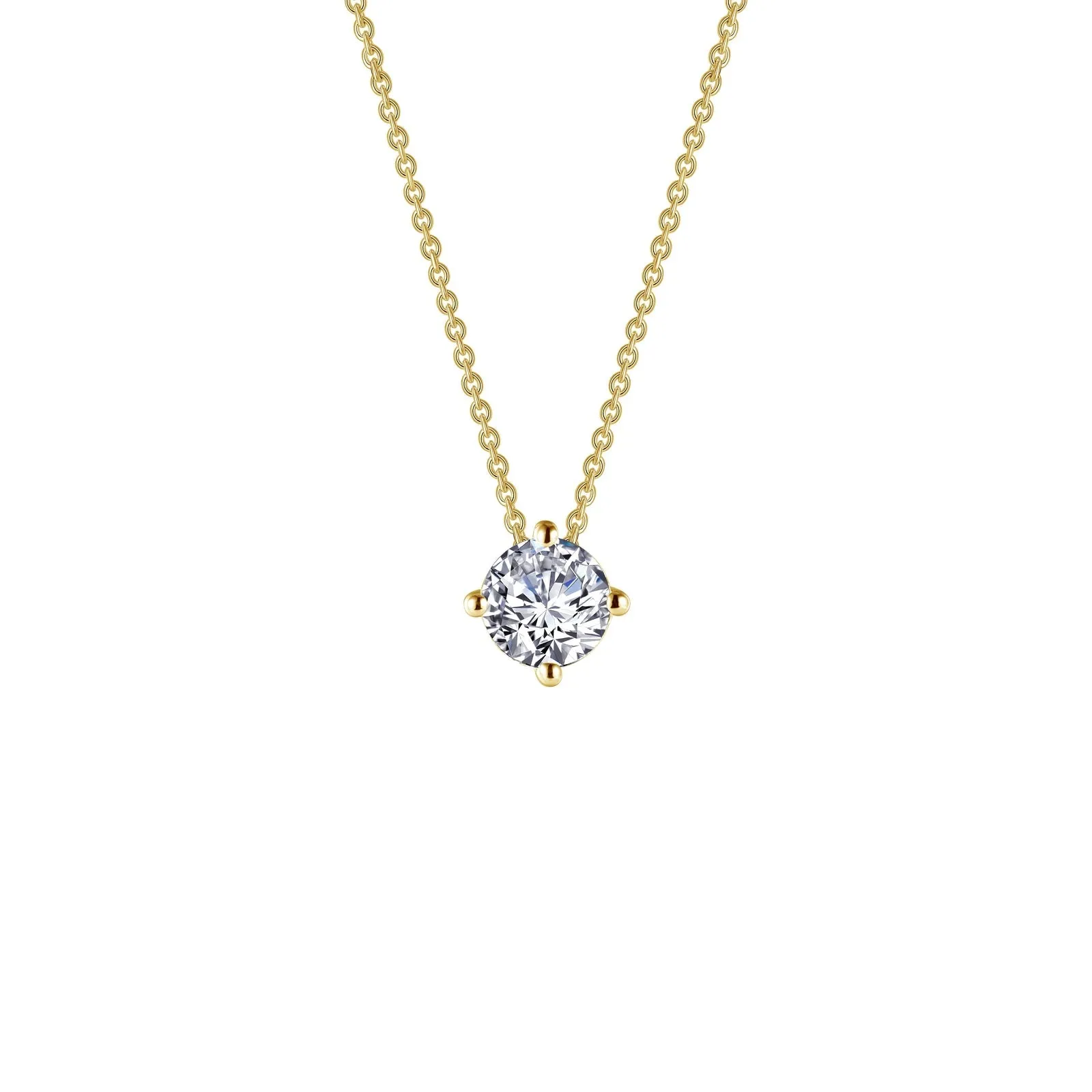 Lafonn Simulated Diamond 1.00ct East West Prong Solitaire Necklace N0154CLG